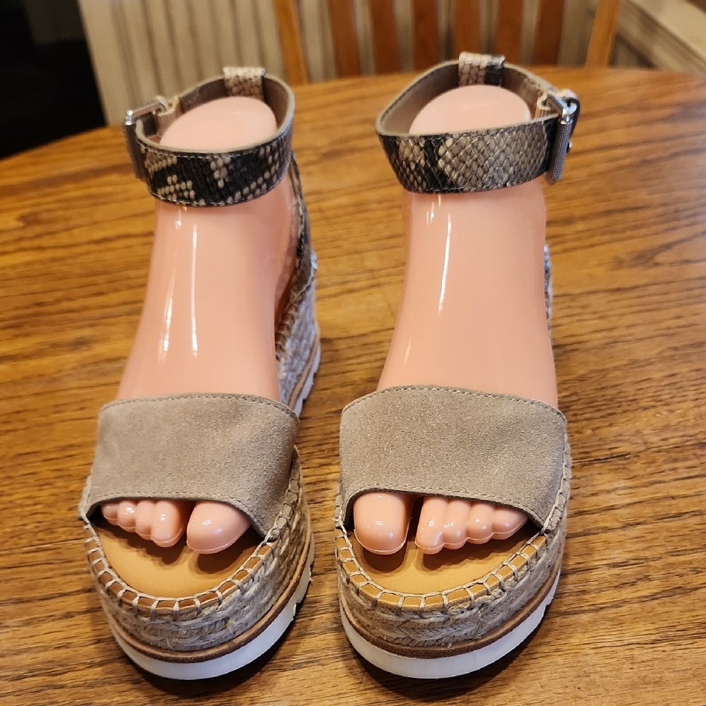 Dolce Vita Larita Multi Suede Espadrille Sandals Size 7.5